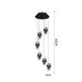 thumbnail image 3 of Toystoory Windchime Light Solar Colorful Pumpkin Wind Chime Anti-caída Lámpara colgante LED Atmósferas Luces Jardín Decoración de Halloween Kits de decoración para fiestas tipo 4, 3 of 6