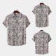 thumbnail image 4 of Summer New Short Sleeve Plus Size Men's Loose Lapel Hawaiian Print Shirt XL, 4 of 5