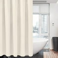thumbnail image 1 of Shower Curtain with Metal Shower Curtain Rings Fabric Textile Bath Curtain Anti Mold Bathroom Curtain Set Waterproof Bath Curtain Heavy Shower Curtain Bathroom - 180 x 200 cm (Cream), 1 of 5