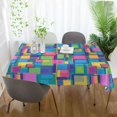 thumbnail image 3 of Yayeee Tablecloths 54" x 54" Rectangle Wrinkle Resistant Party Table Cover, Colorful Geometric Pattern, 3 of 8