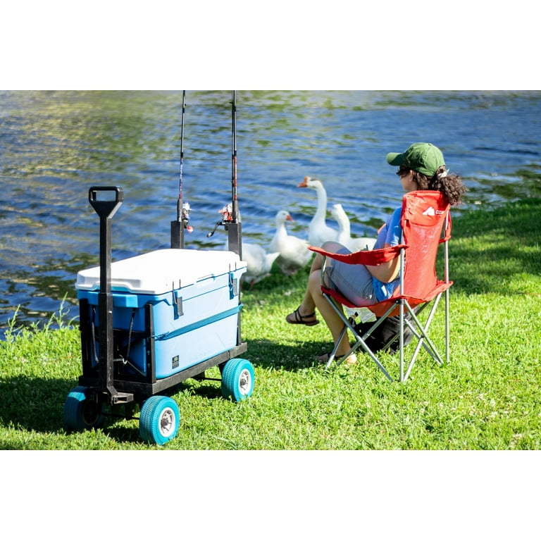 MMC® Cooler Caddy & Fishing Cart/Wagon with Yellow All Terrain Wheels –  Mighty Max Carts - USA Outdoor Recreational Carts