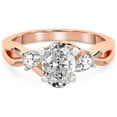 thumbnail image 3 of IGI Certified 4 Carat Oval Shape Lab Grown Diamond Engagement Ring | 14K Rose Gold | Odette Three Stone Bypass Diamond Ring | FG-VS1-VS2 Quality Friendly Diamonds, 3 of 5