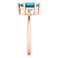 thumbnail image 3 of 1.5 ct Pear Cut Simulated Turquoise Solitaire Engagement Ring for Women in 18K Rose Gold, 3 of 5