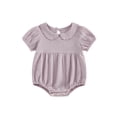 thumbnail image 2 of AceBaby Infant Baby Girl 95%Cotton Summer Bubble Solid Color Romper,Size 0-18M, 2 of 10