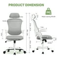thumbnail image 4 of Casabay Ergonomic Office Chair, High-Back Mesh Desk Chairs with Flip-up Armrest Adjustable Headrests, Comfortable Lumbar Support, for Home, Work, Study, 4 of 7