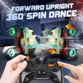 thumbnail image 4 of YCFUN RC Monster Trucks for Kids, RC Cars for Boys with Music Lights & Spray, Dinosaur Toy RC Car with 2 Batteries for Boys Kids Aged 3-8 (Cyan), 4 of 7
