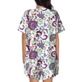 thumbnail image 3 of Bixox Women's Fairy Flower Printed Pajama Set 2 Piece Lounge Set Top and Shorts Soft Pajamas, Shorts with Pockets, 3 of 7