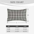 thumbnail image 6 of Balery Houndstooth Black And White Pillow Covers,Bed Pilowcases,Reversible Plush Throw Pillow Covers End Pillow Encasement,Pillow Case - 16"X24", 6 of 9