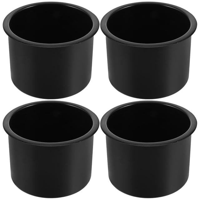 DEEPCRAFF 4Ud Portavasos Plástico Negro Para Interiores De Vehículo Con Y Antideslizante