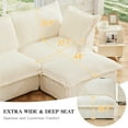 thumbnail image 4 of Oversized Chaise Lounge Indoor with Ottoman, 49" Modern Reclining Sofa Chair, Corduroy Upholstered Accent Chair, Comfy Reading Chair Sleeper Sofa for Living Room, Kids Room, Bedroom, Beige, 4 of 9