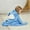 Blue, variant on 50% 0ff Clearance! Children's Hooded Towel Bath Towel Fiber Absorbent Towel Cleaning Towel Hooded Children's Cape Children's Bath Towel