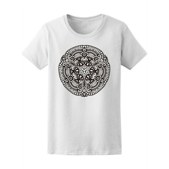 Beautiful Abstract Mandala Art T-Shirt Women -Image by Shutterstock, Female Medium