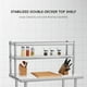 thumbnail image 3 of Mesa Comercial de Acero Inoxidable con Estante Superior, Mesa de Trabajo 48" x 24" con Estante Metálico Superior de 48 x 12", Combinación de Mesa y Estante, 3 of 7