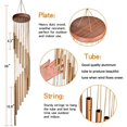 thumbnail image 3 of Wooden Retro Wind Chime Metal Hanging Ornament Rustic Home Decoration Pendant, 3 of 6