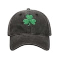 thumbnail image 2 of St. Patricks Day Trucker Hat,Green Mesh Baseball Cap for Women Men,Couples Vintage Shamrock Irish Prints Adjustable Hat,Black, 2 of 5