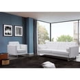 thumbnail image 3 of Whiteline Modern Living White Giovanni Faux Leather Contemporary Sofa Bed, 3 of 18