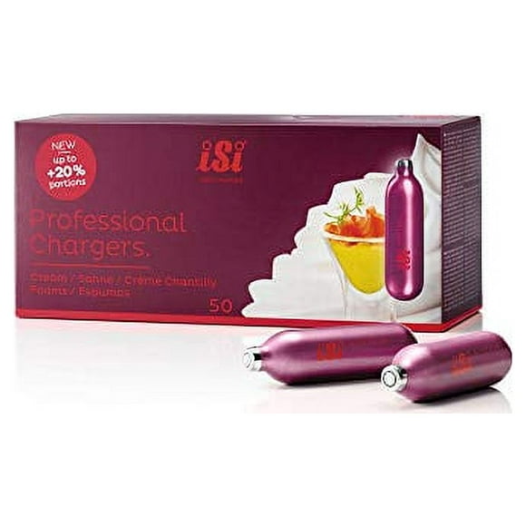 iSi Kit de Chargeur de Crème N2O Professionnel de 50 Paquets