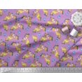 thumbnail image 2 of Soimoi Purple Velvet Fabric Flowers & Mix Fruits Printed Fabric 1 Yard 58 Inch Wide, 2 of 3
