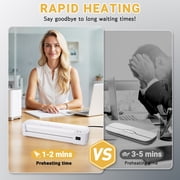 Naipo 9 Inch Laminator 4 in 1Thermal Laminator Machine Never Jam Laminator Machine with 40 Laminating Sheets A4 A5 A6 Use for Home Office or School Business White