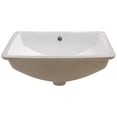 thumbnail image 4 of 21"x14" White Ceramic Rectangular Undermount Bathroom Sink with Overflow, 4 of 5