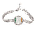 thumbnail image 1 of ITALIA patron de Europa país bandera nacional Pulsera de tobillera de cadena de tenis, joyería de diamantes, 1 of 3