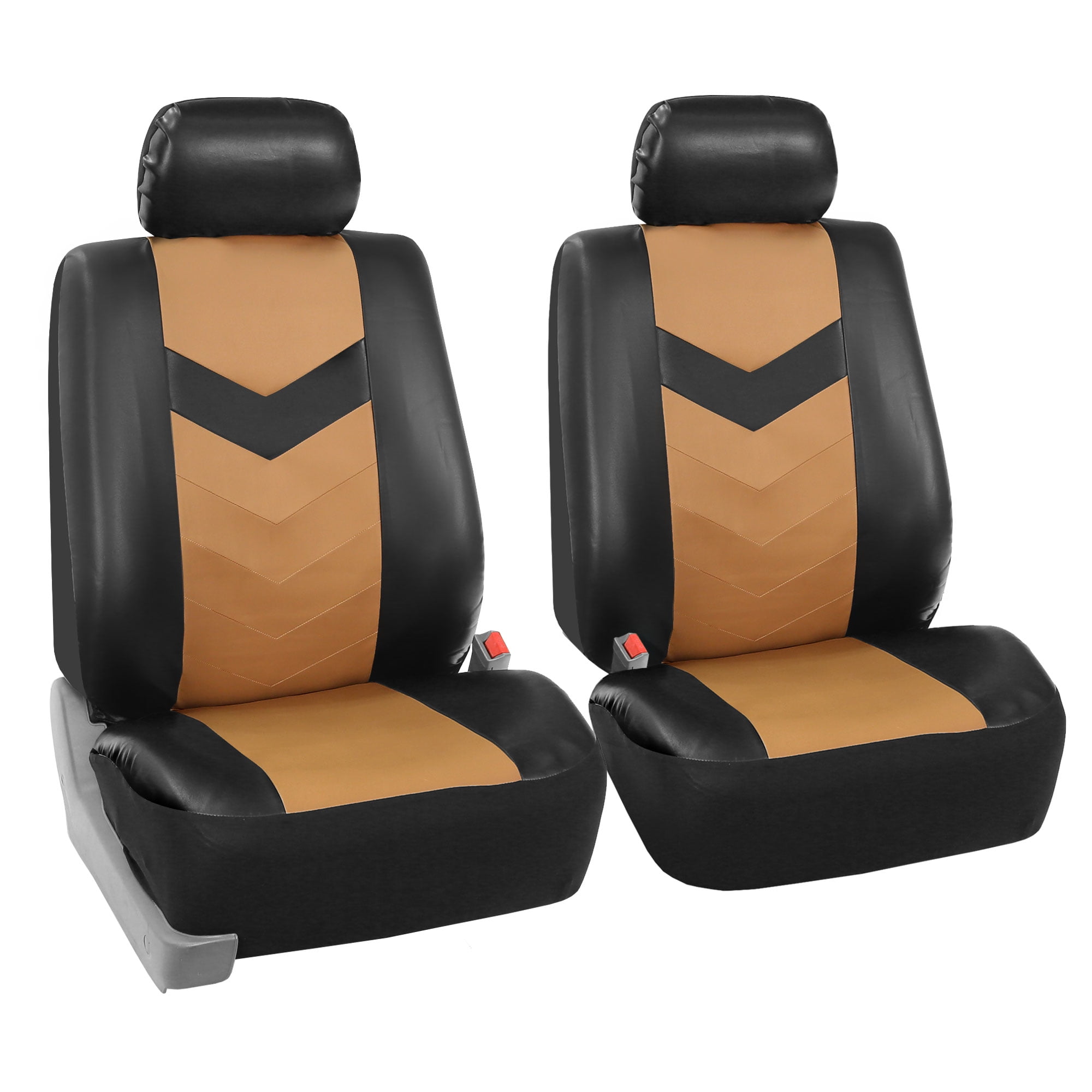 FH Group Synthetic Leather Auto Seat Covers for Sedan, SUV, Van, Truck
