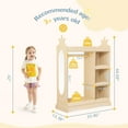 thumbnail image 4 of Curipeer Kids Dress up Storage with Mirror,Armoire Wardrobe Closet for Kids Room,Natural Wood Color, 4 of 9
