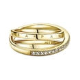 thumbnail image 2 of Anillo Pandora De Banda Triple Cruzado Con Pavé 14K 169057C01 | Talle 54 | Joyería De Lujo Para Mujer | Ideal Para Regalo Elegante | Compatible Con Charms Pandora, 2 of 5