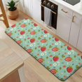 thumbnail image 5 of Strawberry Plants Fruit Flower Leaf Green Pattern Kitchen Rug Mat,Kitchen Runner Rugs Non Skid Washable,Decorative Kitchen Floor Mats for Kitchen,Sink,Laundry,17"x47.2", 5 of 7
