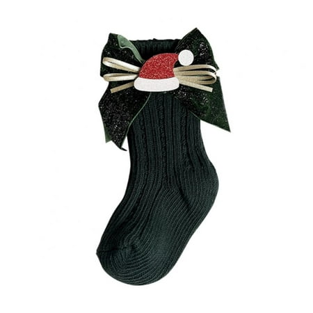 

BULLPIANO Baby Ruffle Socks/Baby Socks with Grip/0-6Y Cartoon Baby Christmas Socks Baby Girl Boy Floor Sock Warm Anti-slip(1pair)