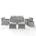 thumbnail image 5 of Bradenton 7Pc Outdoor Wicker Sofa Set- Sofa, Coffee Table, Side Table, 2 Armchairs & 2 Ottomans, 5 of 14