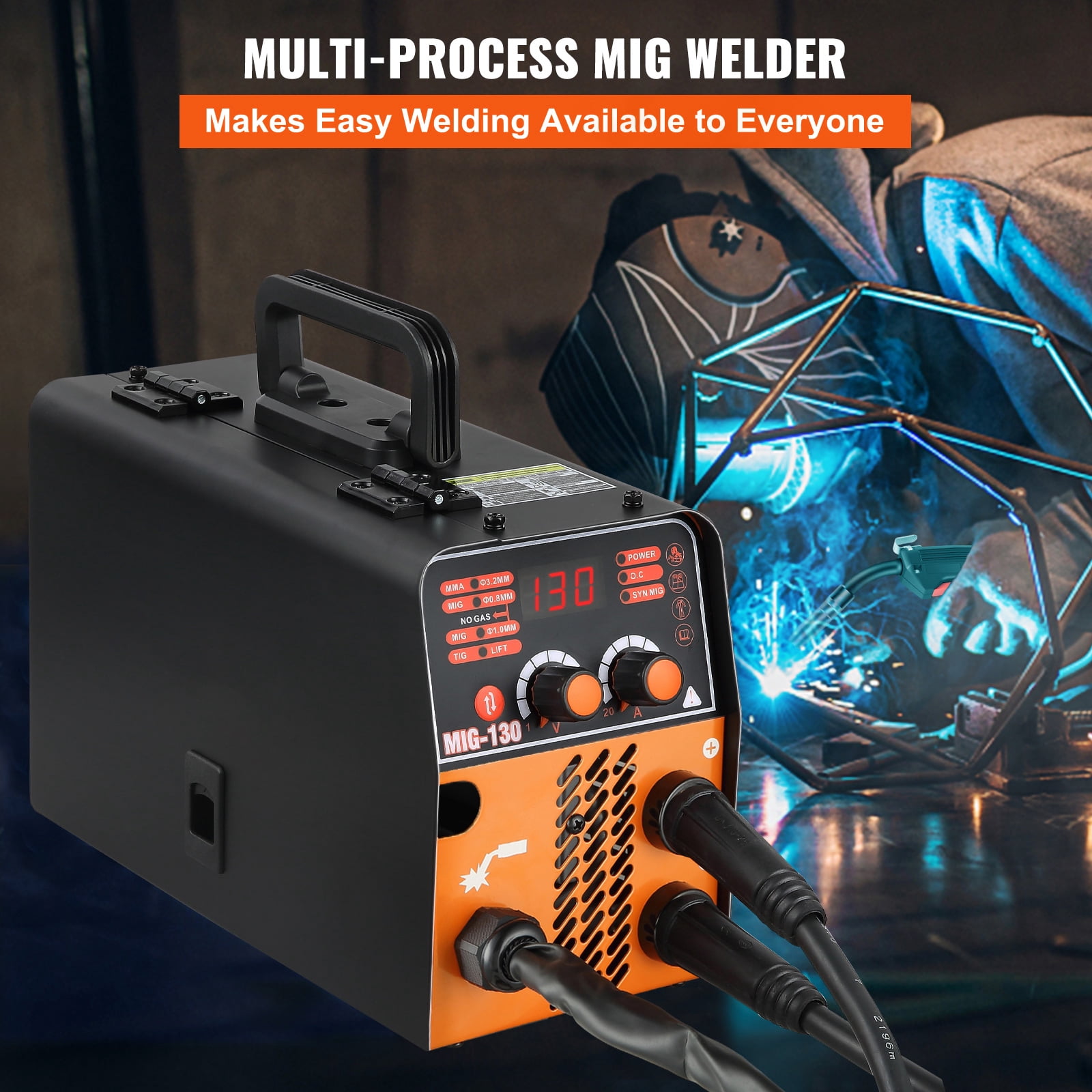 BENTISM MIG Welder Welding Machine 130A Flux Core 3 in 1 MMA/MIG/LIFT TIG Welder