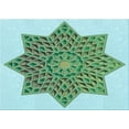 thumbnail image 1 of Ahgly Company Indoor Rectangle Patterned Light Aquamarine Green Area Rugs, 2' x 4', 1 of 6