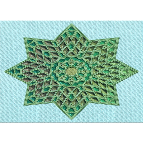 Ahgly Company Indoor Rectangle Patterned Light Aquamarine Green Area Rugs, 2' x 4'