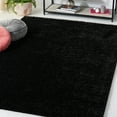 thumbnail image 2 of SAFAVIEH Tahoe Joey Solid Shag Area Rug, Black, 6'7" x 8'7", 2 of 11