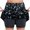 Black#5, variant on LEBONYARD Women's Shorts Elastic Waist Tennis Skirts,Women's Comfortable Yoga Skort,Women's New Color Mid-waist Skirt Pants Sports Shorts Bottoming Skirt Pants Black S