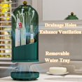 thumbnail image 3 of Portacepillos Zufudo con tapa y 3 compartimentos, verde, 3 of 6