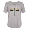 thumbnail image 4 of CEHVOM Mode Femmes T-Shirt Imprimé à Col en V Manches Courtes T-Shirt Décontracté Hauts Blouse, 4 of 5