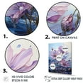 thumbnail image 3 of Designart "Liquid Artistry Of Pink Morning Glories I" Flower Field Wall Art Living Room, 3 of 7