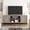 Grey, variant on Walnut Farmhouse TV Stand for 75" TV, Rustic Entertainment Center with Adjustable Shelves & Metal Legs, Large Wooden Media Console for Living Room or Bedroom