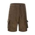 thumbnail image 2 of Tiijoy Big Boys Retro Cowboy Cargo Shorts Relaxed Fit Suede Leather Casual Shorts, 2 of 8