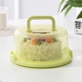 thumbnail image 3 of Cake Cupcake Muffin Carrier Contenedor Tapa de bloqueo Libre de BPA Base intercambiable Verde Gloria Recipiente de almacenamiento para el portador de pastel, 3 of 9
