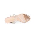 thumbnail image 5 of BLISSFUL STEP Women Rhines Block Heel Slide Sandals Rose Gold 9, 5 of 8