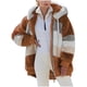 thumbnail image 2 of Puntoco Mujer Plus Tamaño Invierno Cálido Felpa Suelta Cremallera Chaqueta Con Capucha Abrigo Puntoco Puntoco-1714, 2 of 6