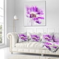 thumbnail image 3 of Designart Beautiful Purple Rose Watercolor - Floral Throw Pillow - 18x18, 3 of 5