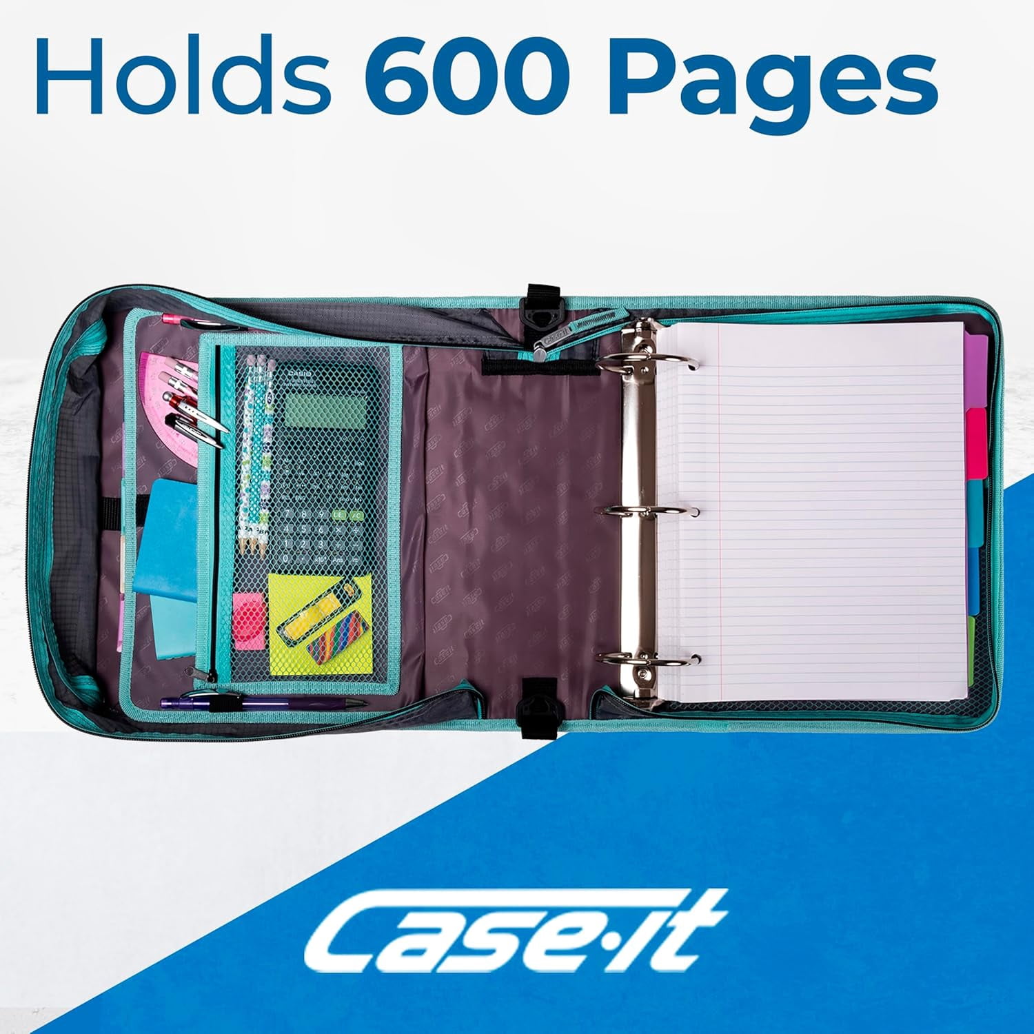 Case-it Nylon, Ribstop, Metal, Kraft Board Zipper Binder, 5 Color