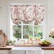 thumbnail image 2 of Cortina de Valance Jinchan Floral de Lino 45 cm Rojo sobre Beige, 2 of 8