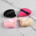 thumbnail image 2 of Daofaith 4Pcs Blender Puff Pure Cotton Face Soft Triangle Wedge Makeup Pad for Undereye Makeup Loose Powder Mineral Powder Body Powder, Black, Cotton Velour Sponge Makeup Tool,Purple, 2 of 5