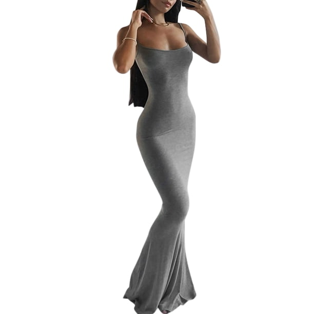 SAYOO Vestido de cola de pez sin mangas para mujeres SAYOO moda