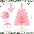 thumbnail image 2 of Tablero de mesa rosa Christmas Tree Glyinnhe de 45 cm con soporte, 2 of 7